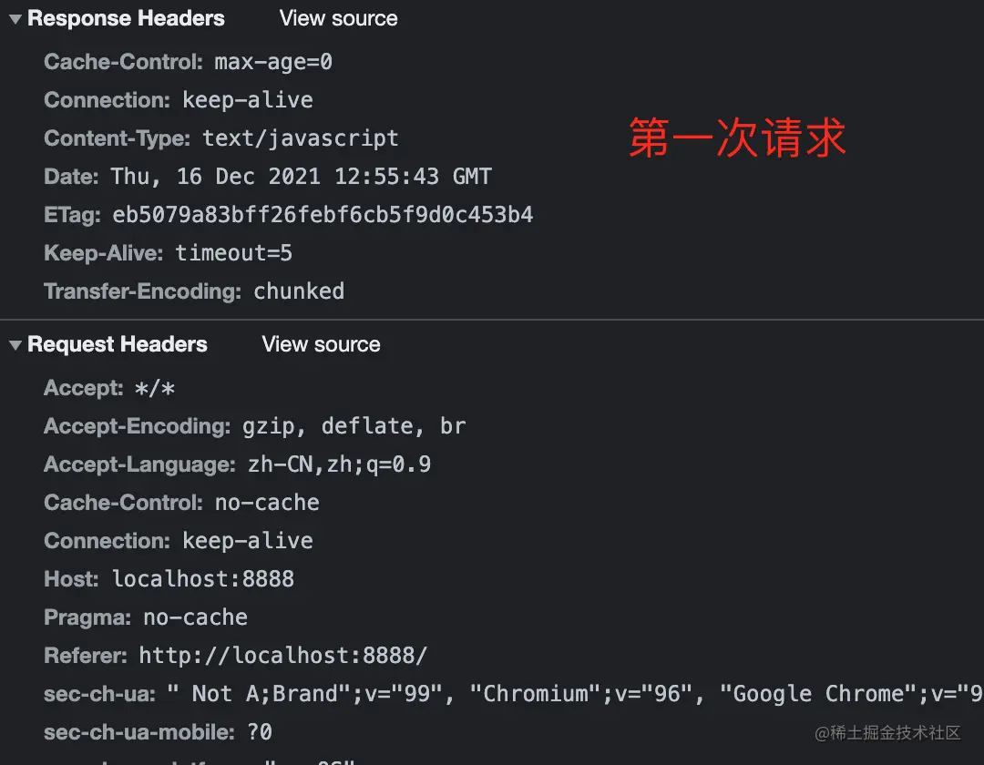 ETag 缓存示意