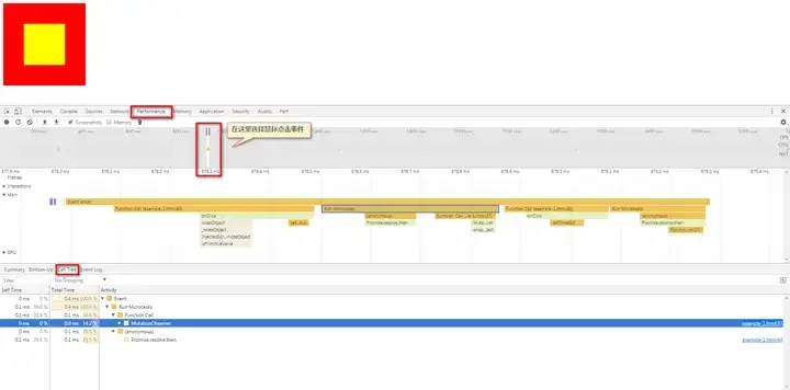 Chrome Performance 面板录制结果（原文截图）