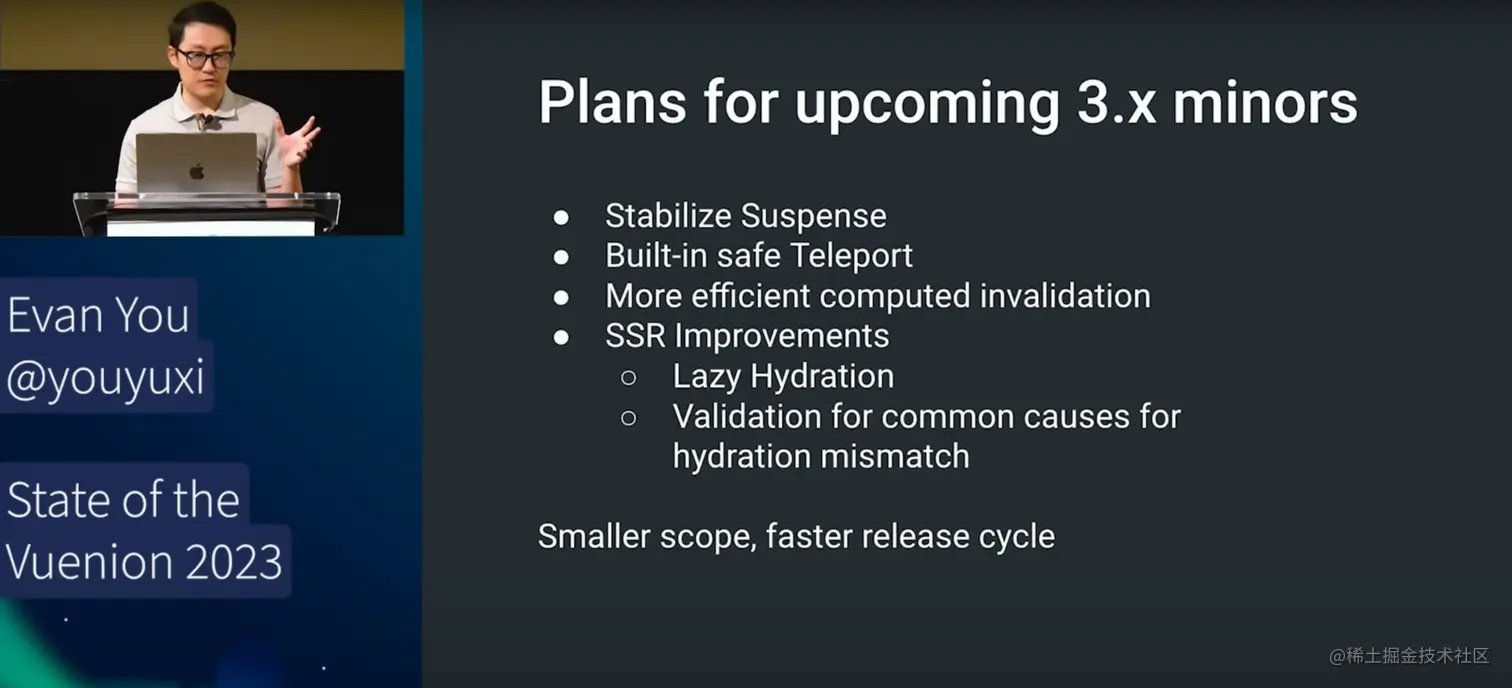 Plans for upcoming 3.x minors:Vue 3.x 小版本计划清单