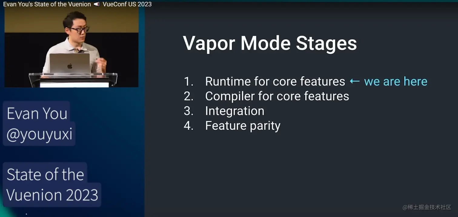 Vapor Mode Stages:运行时、编译器、集成与功能对齐四阶段总览