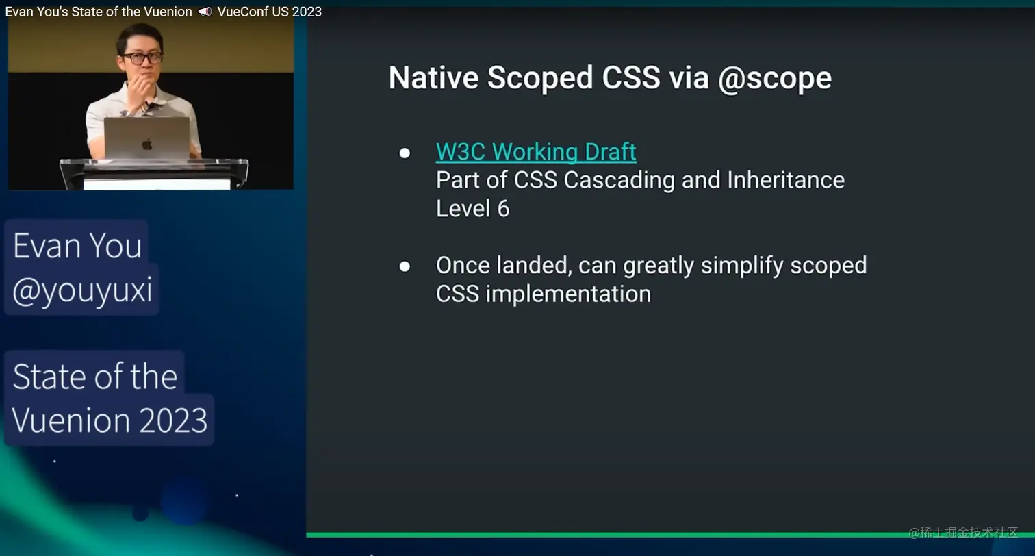 Native Scoped CSS via @scope:CSS Cascade Level 6 工作草案