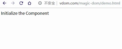 手写 vnode renderer 的运行结果（原文图片已本地化）