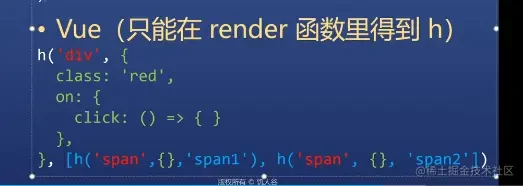 Vue render 函数创建 vnode 的示意图（已本地化）